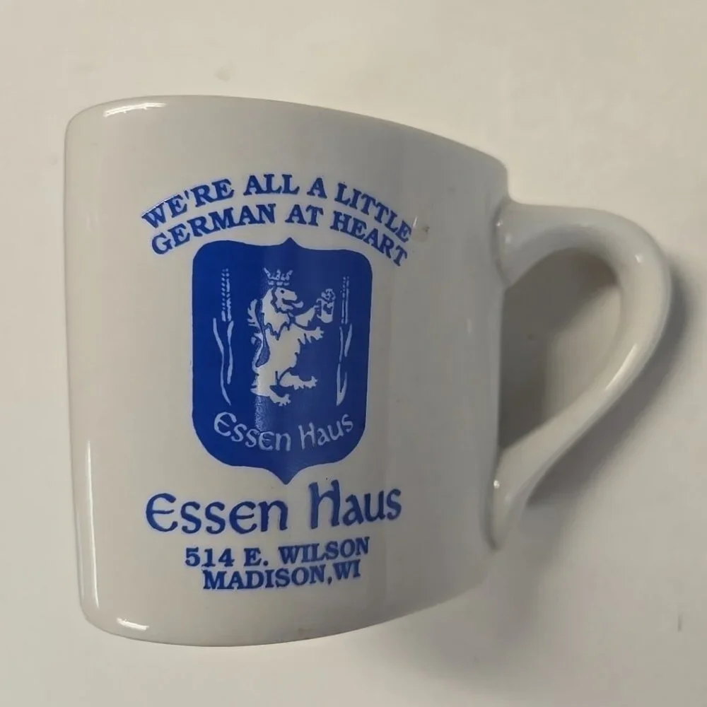 Essen Haus German Restaurant Heart Shaped Coffee Mug Madison Wisconsin